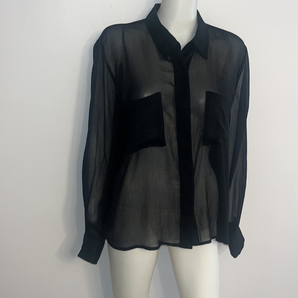 NWT Xhilaration womens sheer blouse size XXL - Picture 3 of 12
